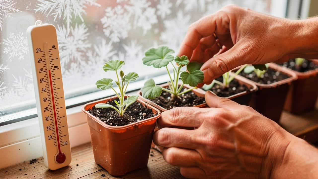 Hartowanie sadzonek pelargonii przed wystawieniem na balkon